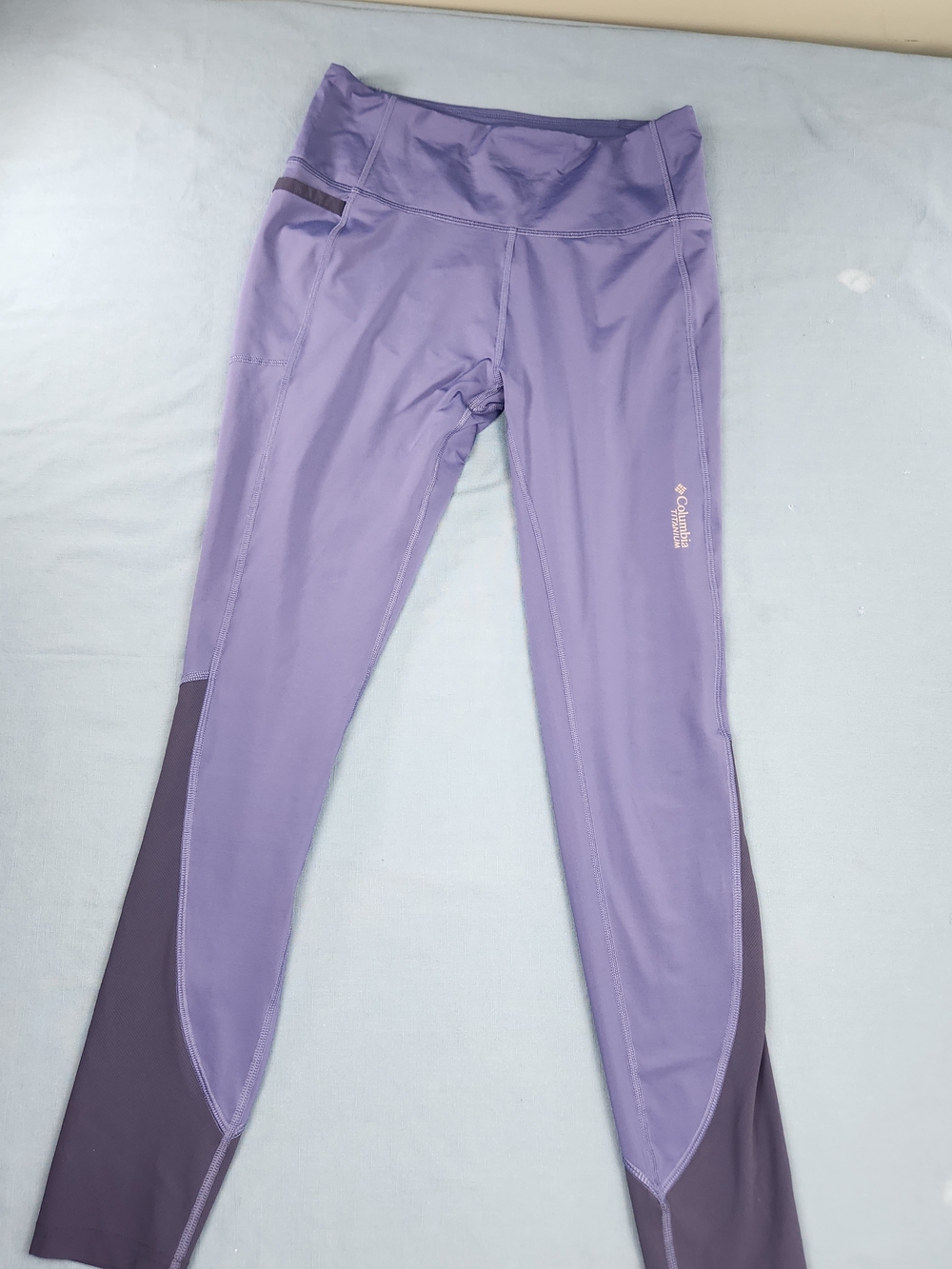 Columbia Titanium Purple Leggings Medium High Wasited Compression Tights